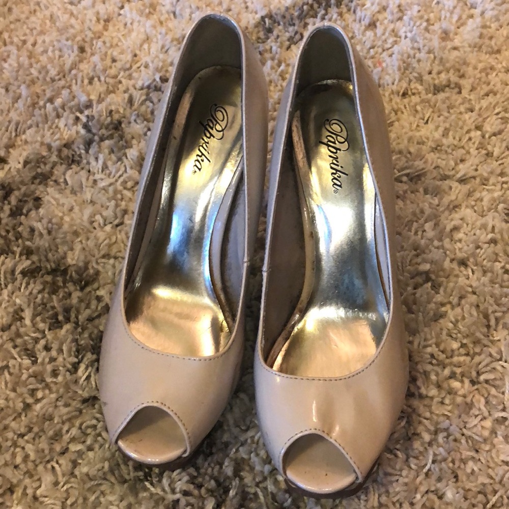 Nude patent leather pumps - Picture 5 of 5